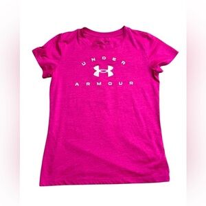 Under Armour Pink HeatGear Short‎ Sleeve Shirt Size Small Women